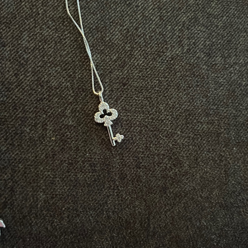 Silver key necklace